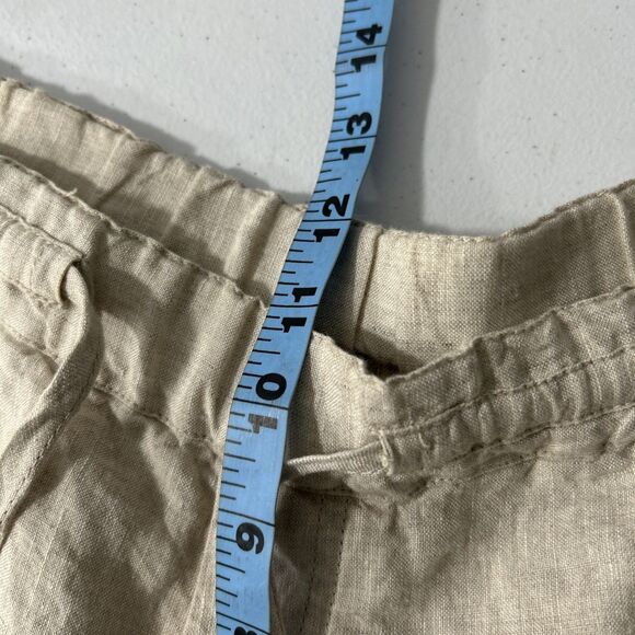 Allen Allen Pants Womens XL Beige Linen Wide‎ Leg Minimalist Preppy Office Siren - Picture 5 of 6